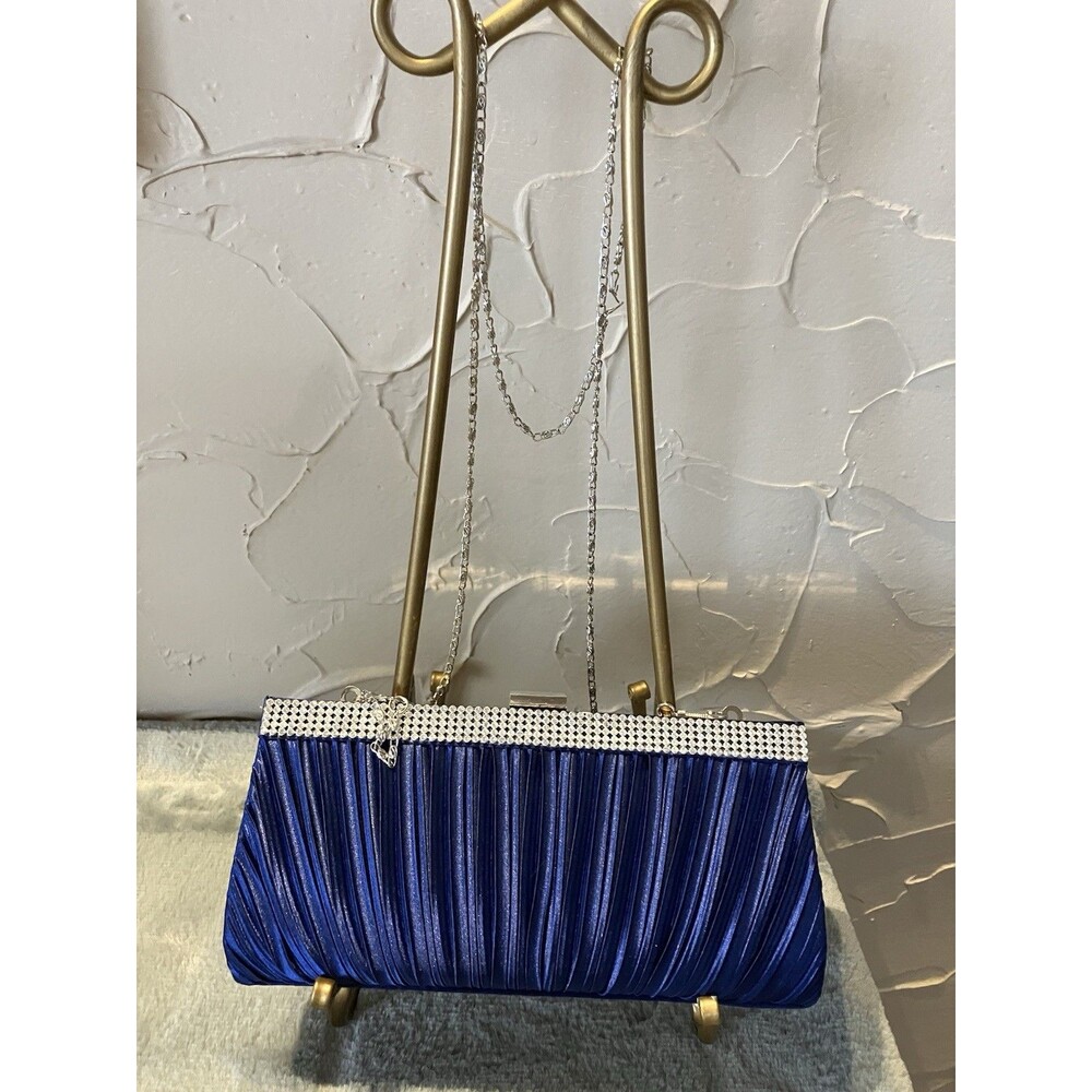 Camille La Vie Clutch Purse Royal Blue with Rhinestones NWOT - Picture 6 of 8